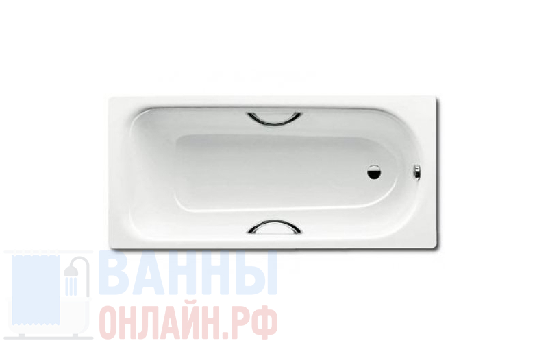 Стальная ванна SANIFORM PLUS STAR 160x75 с ручками с противоскользящим покрытием